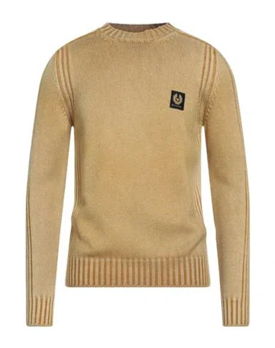 Belstaff Man Sweater Mustard Size Xl Wool In Neutral