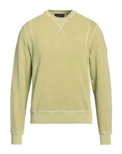 Belstaff Man Sweatshirt Acid Green Size S Cotton, Elastane