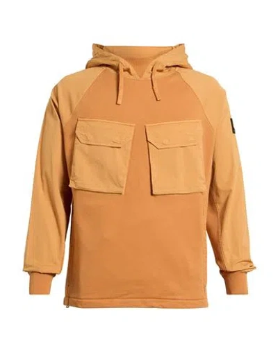 Belstaff Man Sweatshirt Apricot Size L Cotton, Elastane In Orange