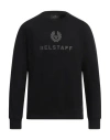 Belstaff Man Sweatshirt Black Size S Cotton, Elastane
