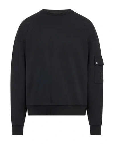 Belstaff Man Sweatshirt Black Size Xxl Cotton, Elastane