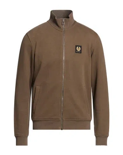 Belstaff Man Sweatshirt Brown Size Xl Cotton, Elastane