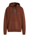 Belstaff Man Sweatshirt Brown Size Xxl Cotton, Elastane