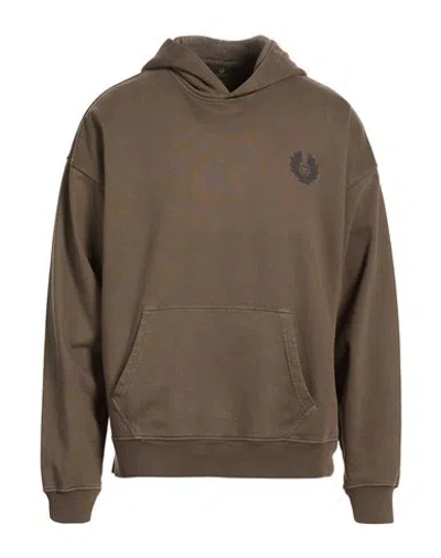 Belstaff Man Sweatshirt Khaki Size Xxl Cotton In Brown