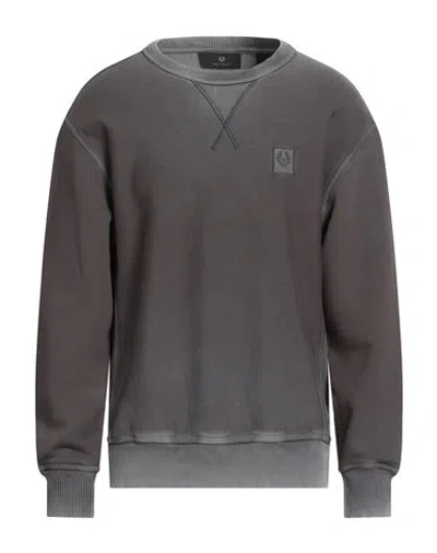 Belstaff Man Sweatshirt Lead Size Xl Cotton, Elastane In Gray