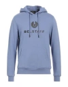 Belstaff Man Sweatshirt Light Green Size L Cotton, Elastane