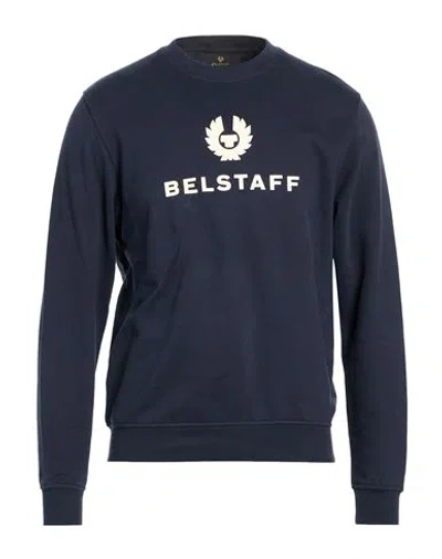 Belstaff Man Sweatshirt Midnight Blue Size Xxl Cotton