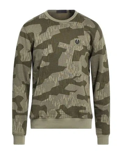 Belstaff Man Sweatshirt Military Green Size L Cotton