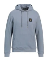 Belstaff Man Sweatshirt Pastel Blue Size L Cotton, Elastane