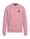 Belstaff Man Sweatshirt Pastel Pink Size Xl Cotton, Elastane