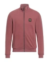 Belstaff Man Sweatshirt Antique Rose Size Xxl Cotton, Elastane In Pink