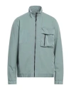 Belstaff Man Sweatshirt Sage Green Size Xxl Cotton, Elastane, Polyamide In Sage Green