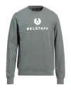 Belstaff Man Sweatshirt Sage Green Size Xxl Cotton, Elastane In Sage Green