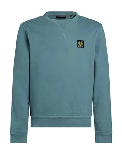 Belstaff Man Sweatshirt Slate Blue Size Xl Cotton