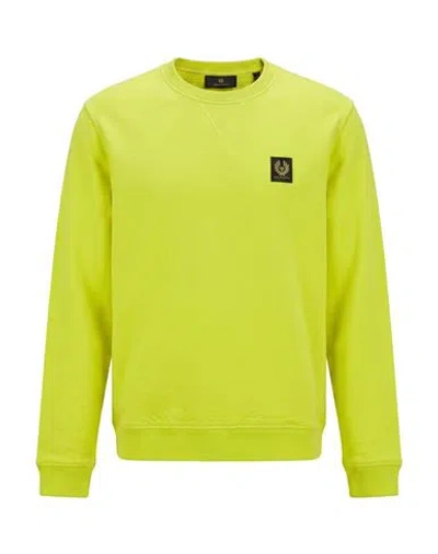 Belstaff Man Sweatshirt Yellow Size L Cotton, Elastane