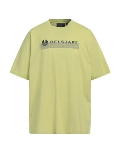 Belstaff Man T-shirt Acid Green Size Xl Cotton In Yellow