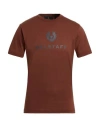 Belstaff Man T-shirt Chocolate Brown Size S Cotton
