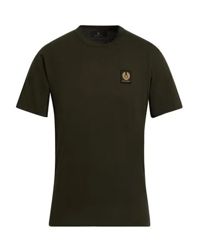 Belstaff Man T-shirt Dark Green Size S Cotton