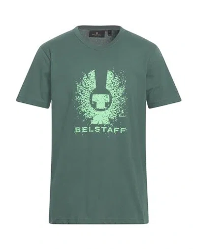 Belstaff Man T-shirt Green Size L Cotton