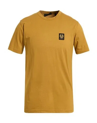 Belstaff Man T-shirt Mustard Size S Cotton In Yellow