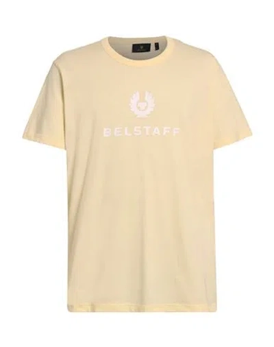 Belstaff Man T-shirt Pastel Yellow Size Xl Cotton