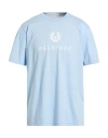 Belstaff Man T-shirt Sky Blue Size Xl Cotton In Blue