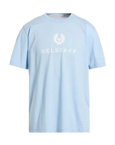 Belstaff Man T-shirt Sky Blue Size Xl Cotton