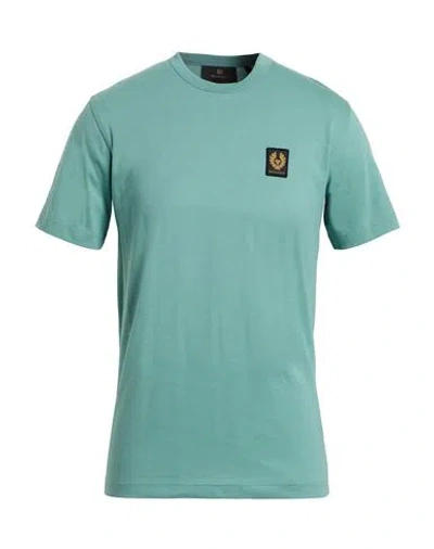 Belstaff Man T-shirt Turquoise Size S Cotton In Green