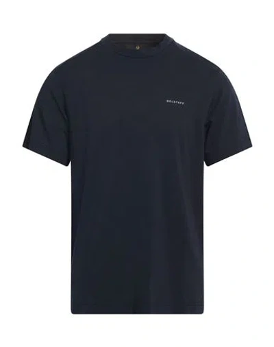 Belstaff Man T-shirt Midnight Blue Size Xl Cotton, Elastane In Black