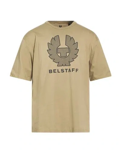 Belstaff Man T-shirt Military Green Size 3xl Cotton In Brown