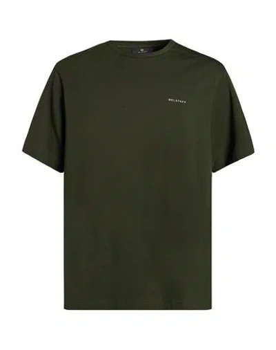 Belstaff Man T-shirt Military Green Size Xl Cotton, Elastane