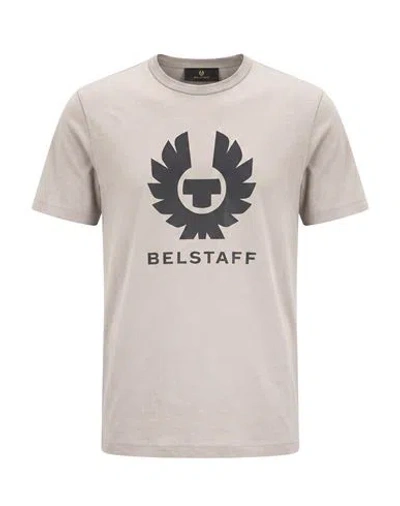 Belstaff Man T-shirt Taupe Size M Cotton In Grey