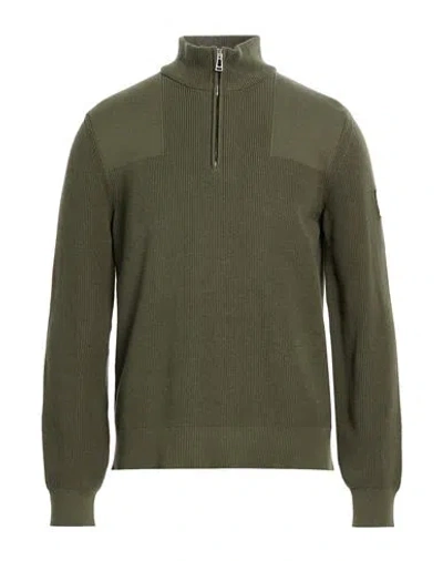 Belstaff Man Turtleneck Military Green Size Xxl Cotton