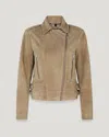 Belstaff Marianne Jacke Für Damen Lightweight Suede In Washed Sand