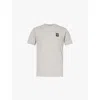 Belstaff Mens Chrome Grey Brand-patch Relaxed-fit Cotton-jersey T-shirt