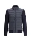 Belstaff Mens Dark Ink Circuiteer Padded Wool Blend Cardigan In Blue