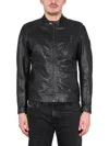 Belstaff Lambskin V Racer Jacket In Black