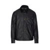 Belstaff Ground Jacket With Chest Pocket And Velvet Collar In Black