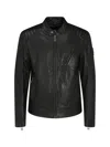 Belstaff Lambskin V Racer Jacket In Black