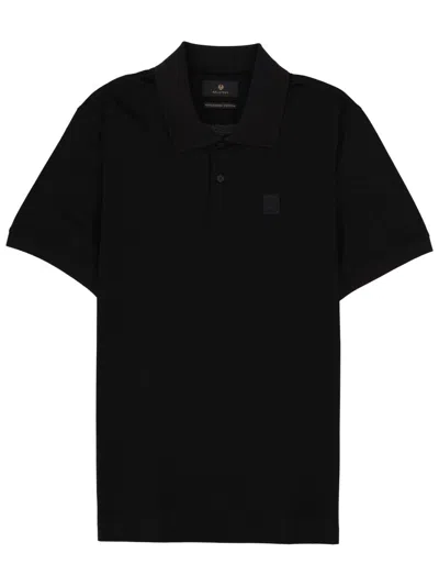 Belstaff Men's Mercerised Cotton Polo With Painttch Logo In Black