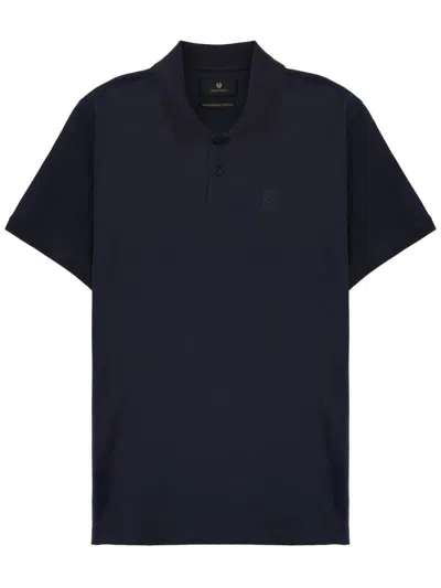 Belstaff Men's Mercerized Cotton Polo With Painttch Logo In Blue