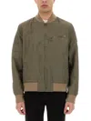 Belstaff Bomber Jacket With Ribbed Cuffs And Hem In Multicolor