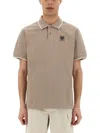 Belstaff Polo Collar Logo Polo Shirt In Cream