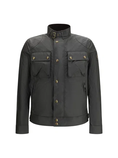 Belstaff Men Racemaster Jacket In Burgundy