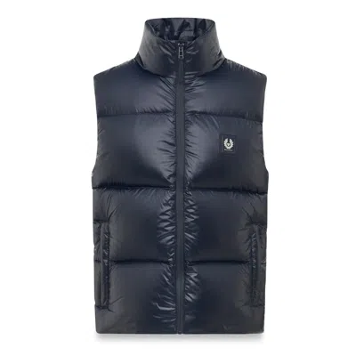 Belstaff Men Resolve Padded Vest In Blue