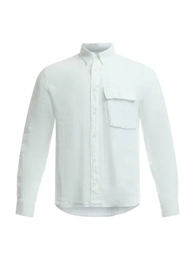 Belstaff Men's Scale Linen Shirt In White