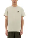 Belstaff Centenary Patch Logo T Shirt Off White In Cream