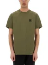 Belstaff T-shirt With Logo Patch In Multicolor