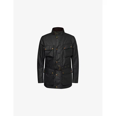 Belstaff Mens  Trialmaster Icon Waxed-cotton Jacket In Black