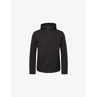 Belstaff Mens Black Cover Brand-patch Cotton-blend Jacket